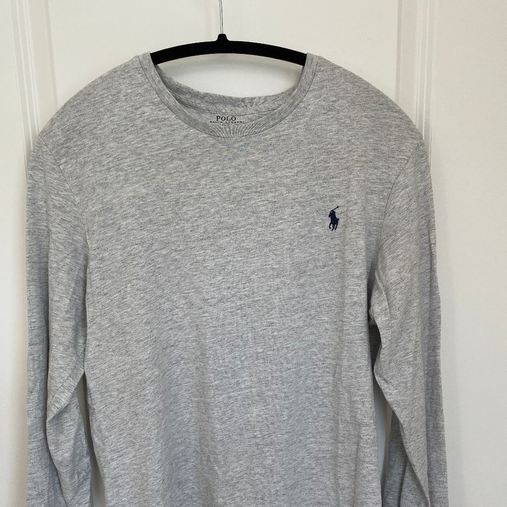 Mens Polo Long Sleeve Shirt Large